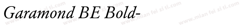 Garamond BE Bold字体转换